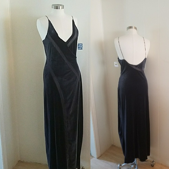 ๐ Free People Spliced Velvet High Split Maxi Dress - Picture 7 of 7